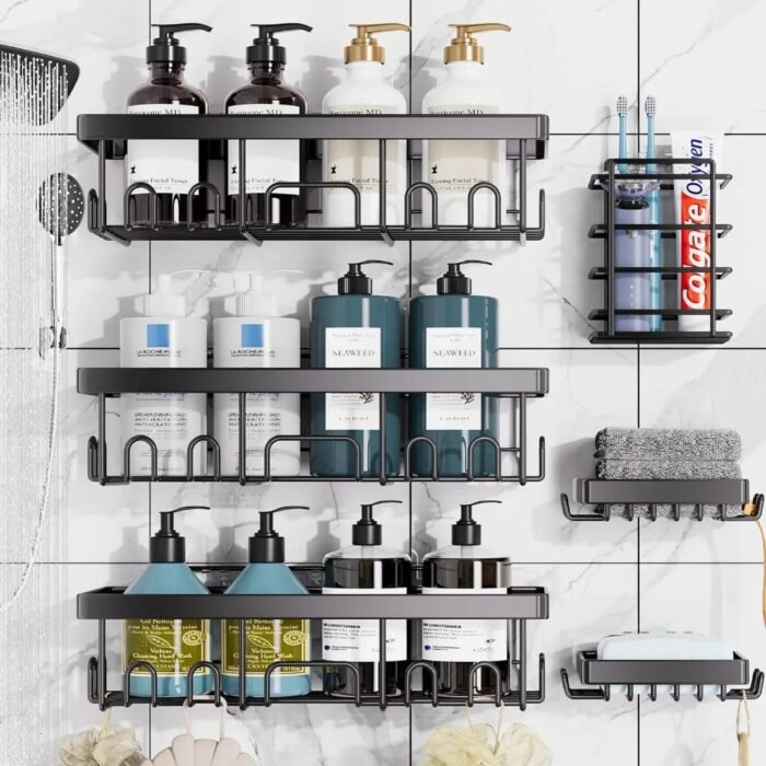 6pcs Set Shower Caddy Shelf / Bathroom Organizer