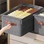 Collapsible Fabric Organizer with a Cover / Storage Basket