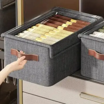 Collapsible Fabric Organizer with a Cover / Storage Basket