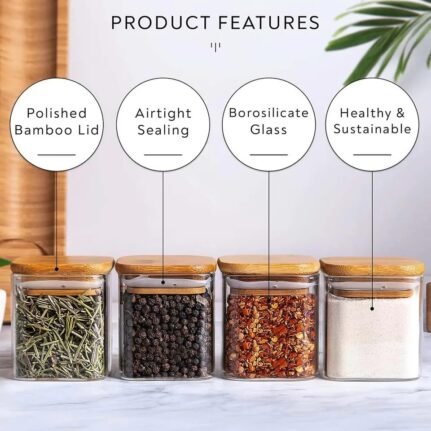 12pcs Square Spice Jar Set
