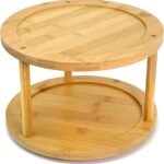 Bamboo Rotating Spice Rack / Lazy Susan