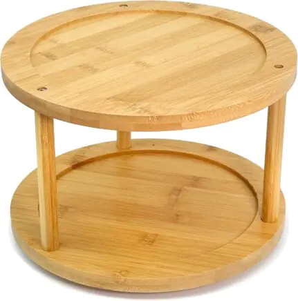 Bamboo Rotating Spice Rack / Lazy Susan
