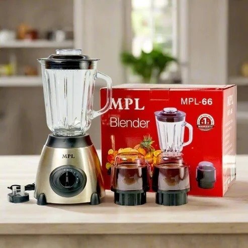 Primdale 3 in 1 Food Processor Stainless Steel Glass Blender MPL-66