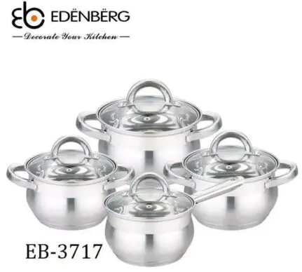 Edenburg 8pc Stainless Steel Cookware