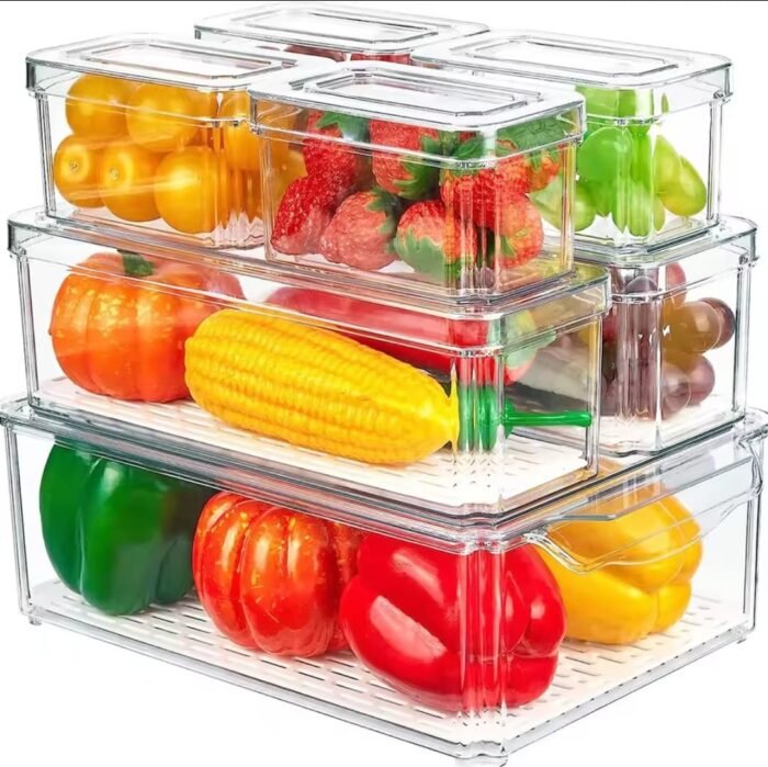 7pcs Stackable Fridge Storage Organizers