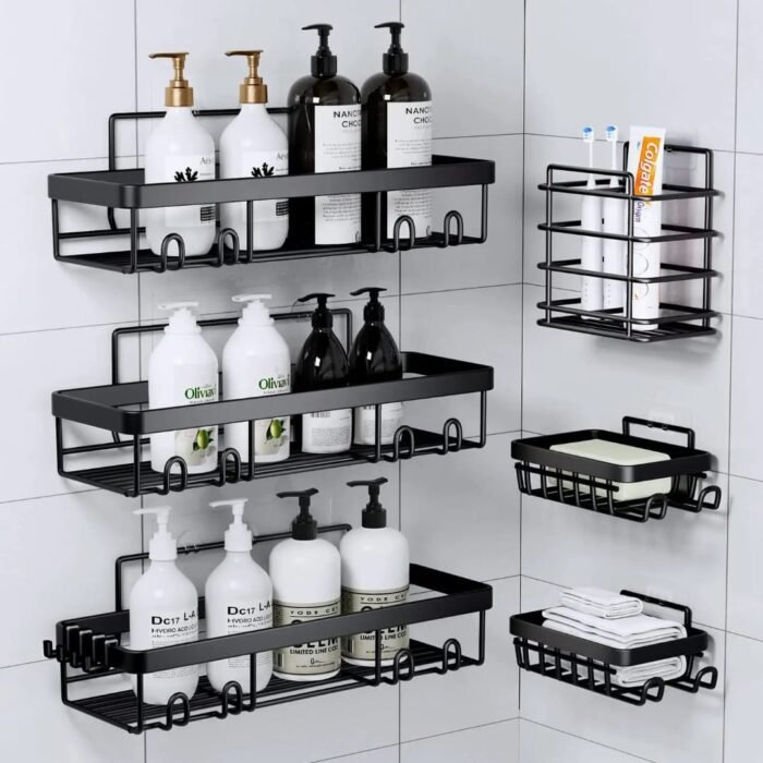 6pcs Set Shower Caddy Shelf / Bathroom Organizer
