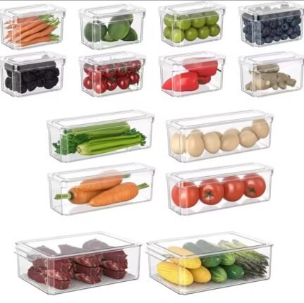 14pcs Stackable Fridge Storage Organizers