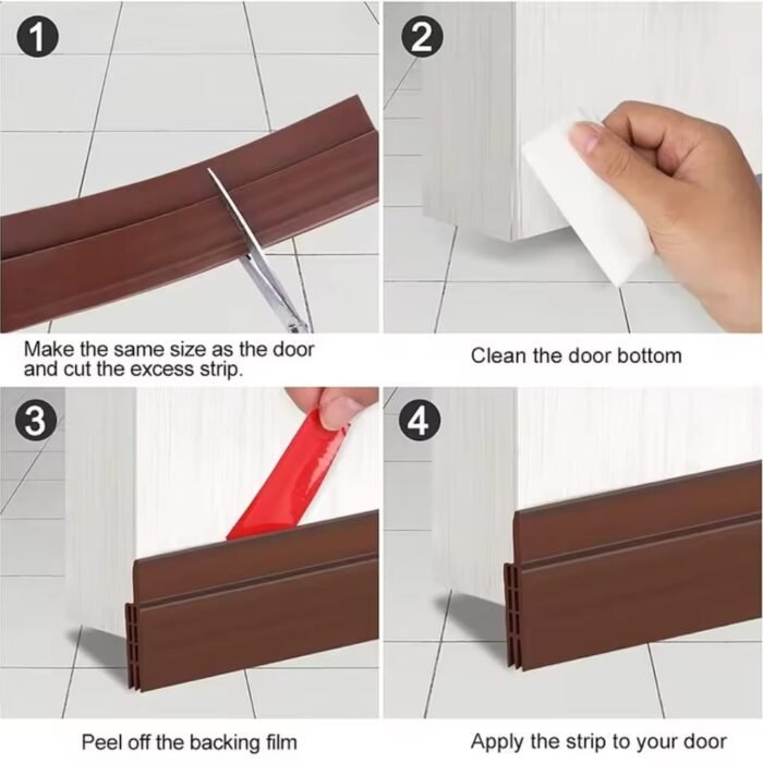 Waterproof Adhesive Silicone Rubber Under Door Sealing Strip