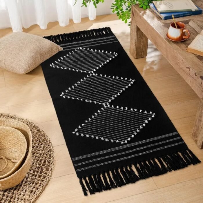 Bohemian Geometric Rugs with Tassels