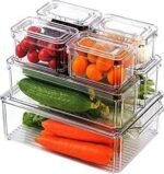 7pcs Stackable Fridge Storage Organizers