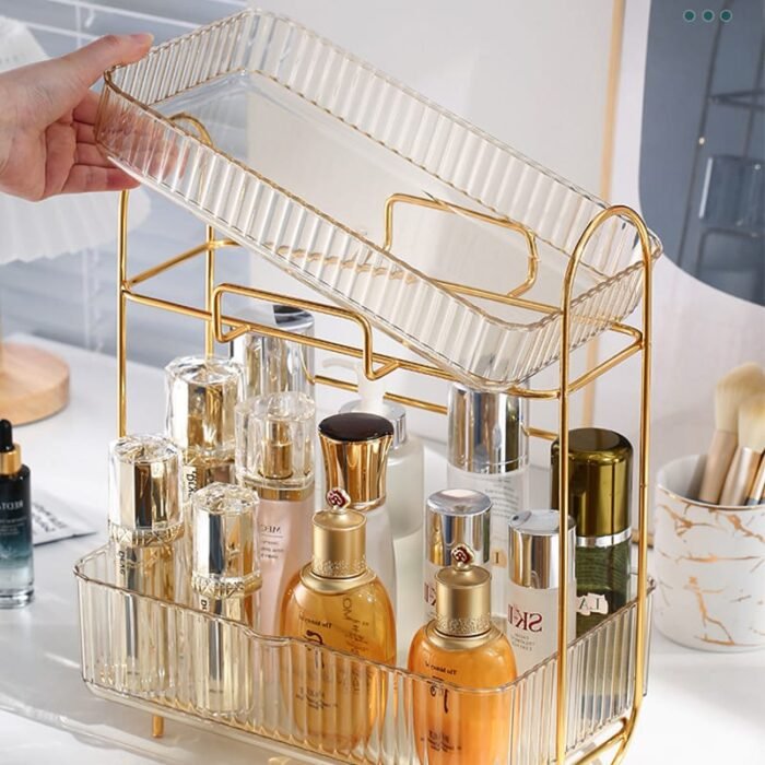 Acrylic Double-Layer Cosmetic Organizer