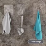 10PCS Transparent Stainless Steel Strong Self-Adhesive Hooks