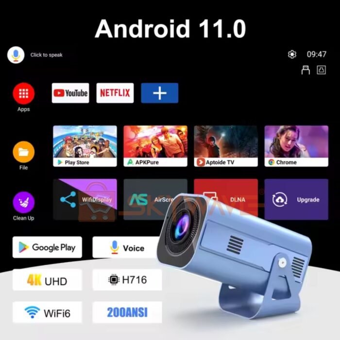H96 MAX Android Projector