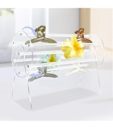 360° Rotating Acrylic Headband Holder Clip Organizer