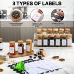 29pcs SET GLASS STORAGE SPICE JARS WITH BAMBOO LID