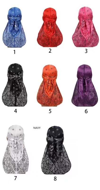 4PCS Fashion Premium Silky Bandana Durags