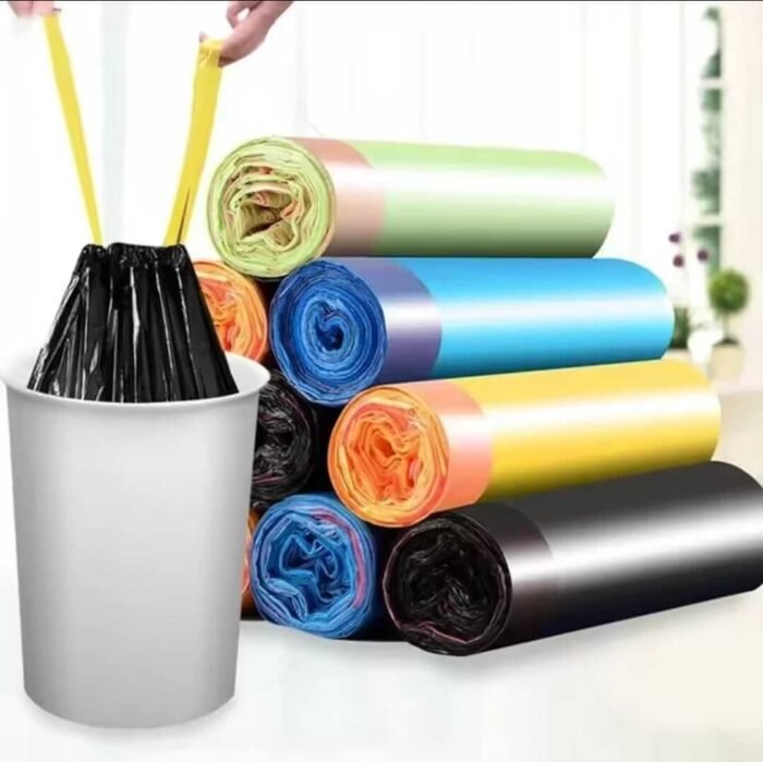 Assorted colours garbage bags with a string - Image 3