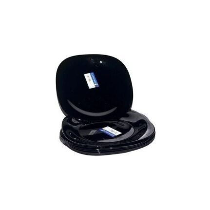 6 Pcs Luminarc Black Square Plates