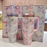 Original Floral Love Shark Stanley Tumbler - Image 3