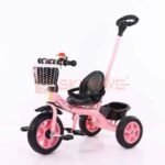 Kids Tricycle with Push Handle and Storage Basket