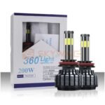 Car 360 Degrees Turbo LED Headlights H4