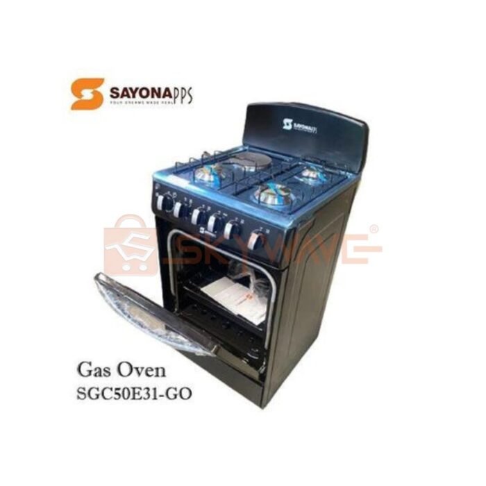 Sayona 3 Gas + 1 Electric Plate Standing Cooker with Gas Oven