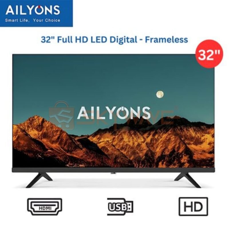AILYONS LET3208W 32inches FHD Frameless Digital LED TV