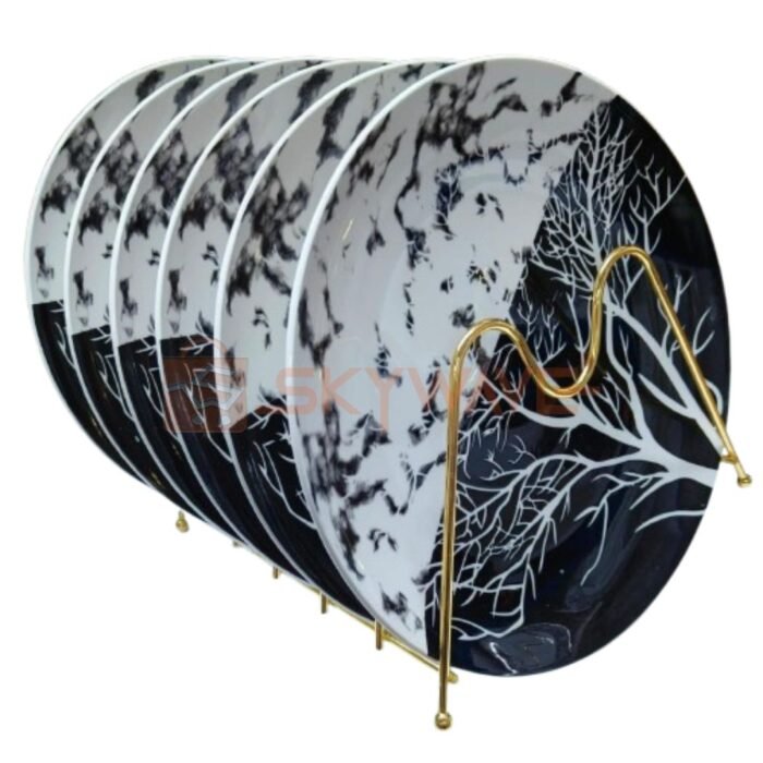 6pcs Quality Tree Patched Dinner Set
