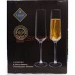 6pcs Long Steam Champagne Glasses