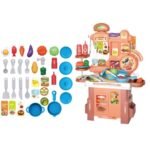 46 Pcs Pretend Play Kids Kitchen Set