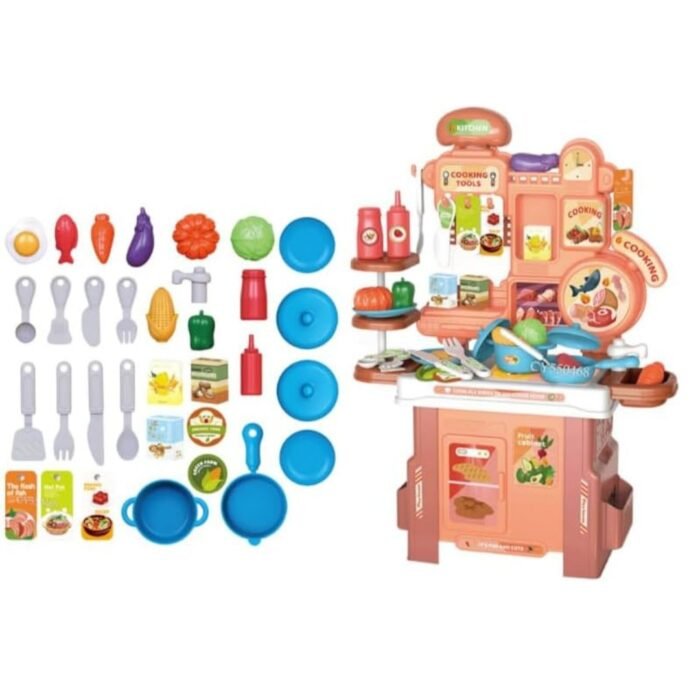 46 Pcs Pretend Play Kids Kitchen Set