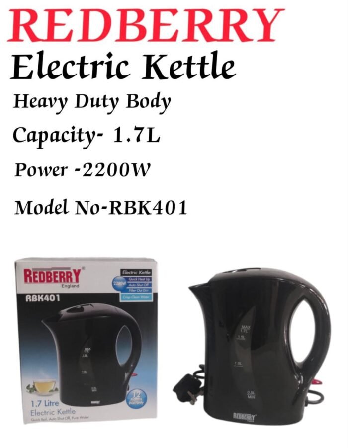 Redberry 1.7L electric kettle RBK401