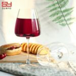 2 Pcs Burgundy tulip shaped wine glass