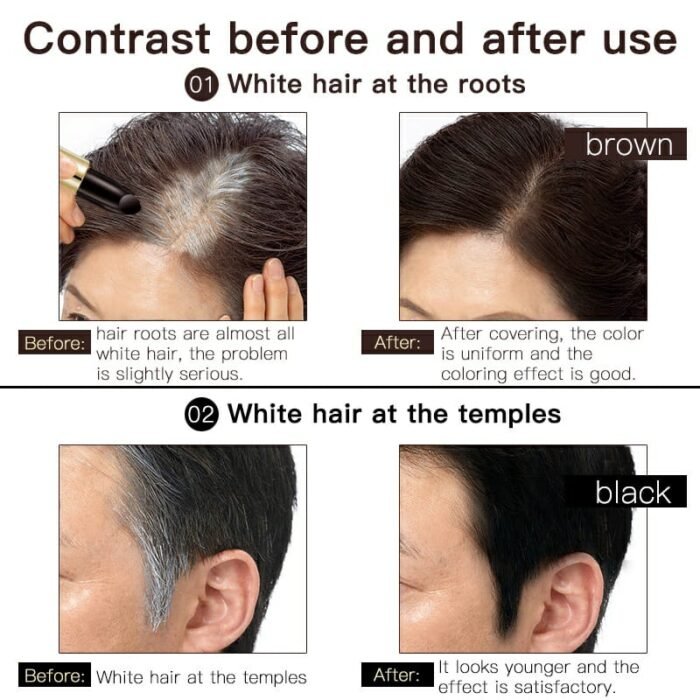 Black & Dark Brown One Time Hair Dye