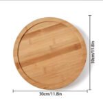 360° Single layer Bamboo rotating spice rack - Image 2
