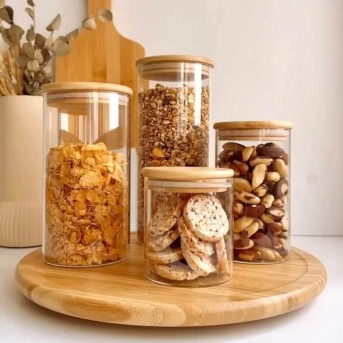 360° Single layer Bamboo rotating spice rack - Image 3