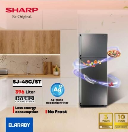 Sharp Silver 396L No-Frost Fridge
