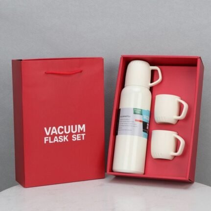 Red Gift Box Thermocup 450ml + 3 Cups