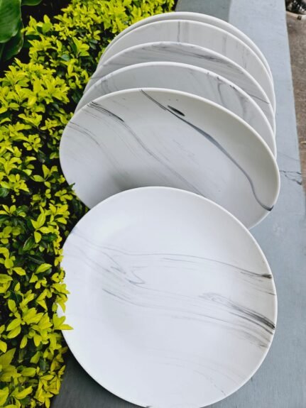 6pcs Grey Patches Dinner Set