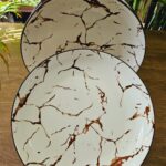 6pcs Brown Patches Dinner Set
