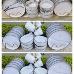 24 Pcs Marble Dinner Set