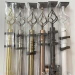 2m Metallic Double Curtain Rod