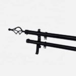 4m Metallic Double Curtain Rod