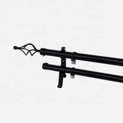 4m Metallic Double Curtain Rod