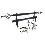 3m Metallic Double Curtain Rod