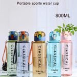 800ml Portable Sports Water Bottle