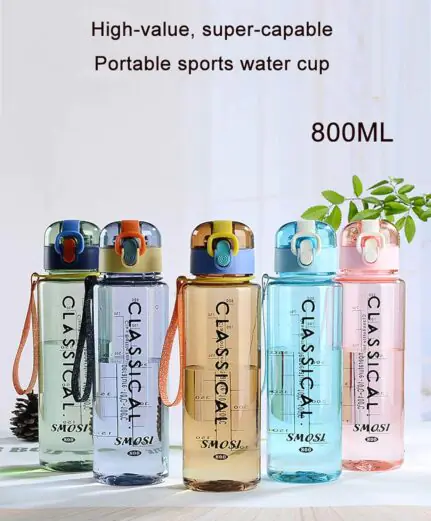 800ml Portable Sports Water Bottle