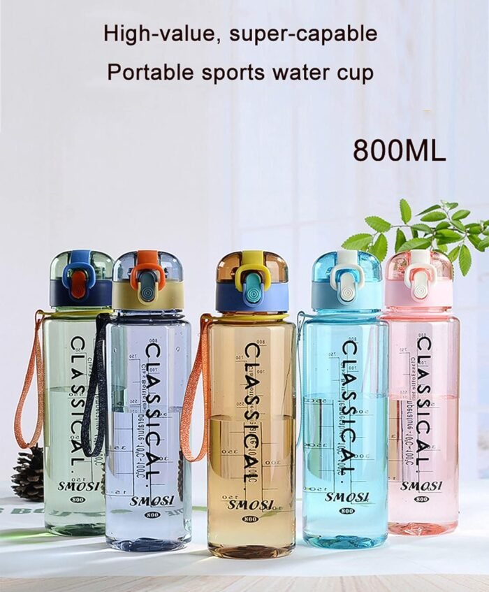 800ml Portable Sports Water Bottle