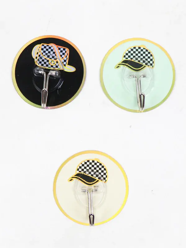 Pack of 3 Cap Strong 10kg Hook