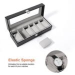 Soft Leather 6 Watch Box Organizer